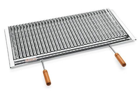 GRILL INOX CU MANERE DE LEMN